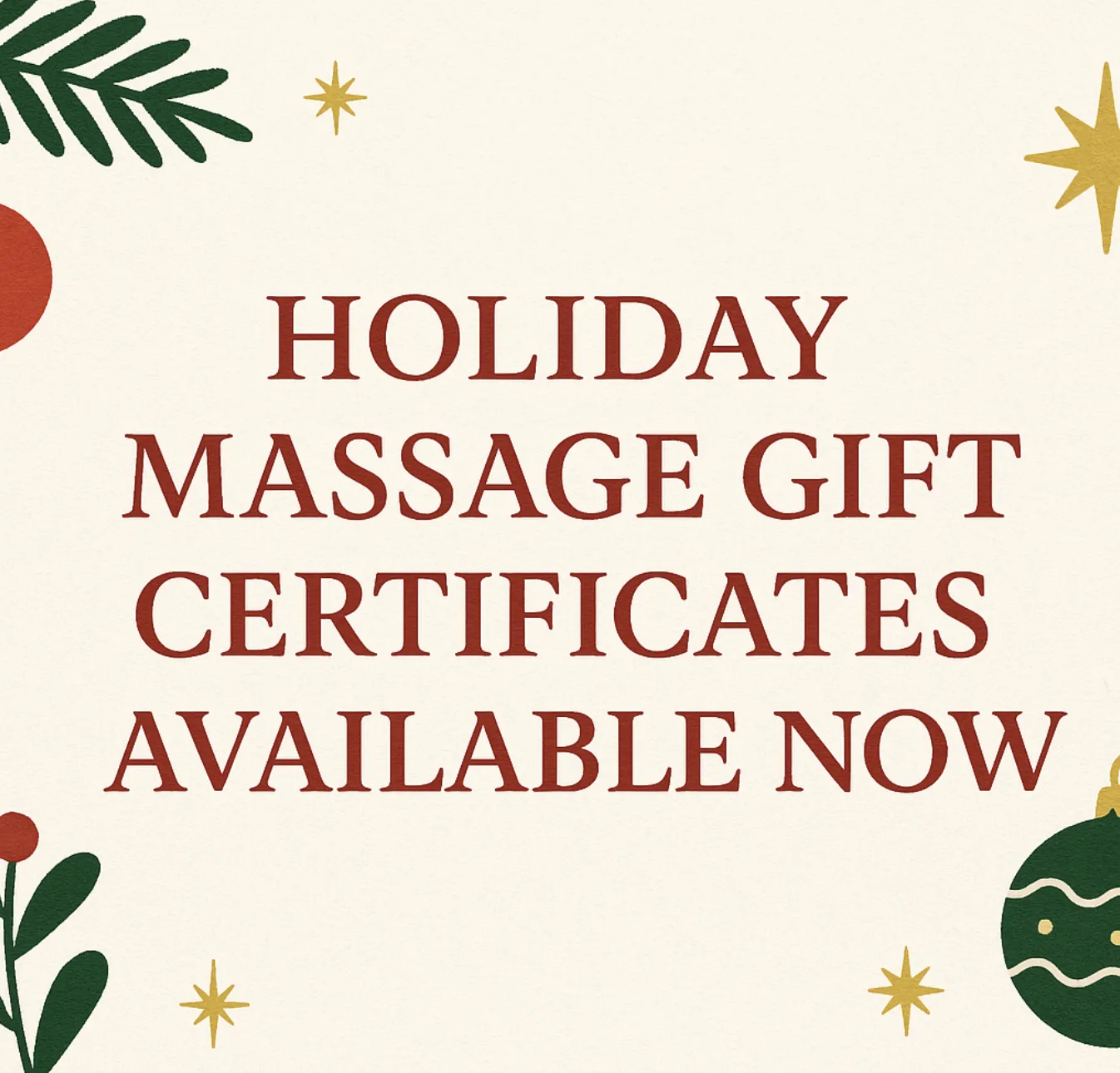 Give the Gift of Relaxation: Holiday Massage Gift Certificates in Los Angeles